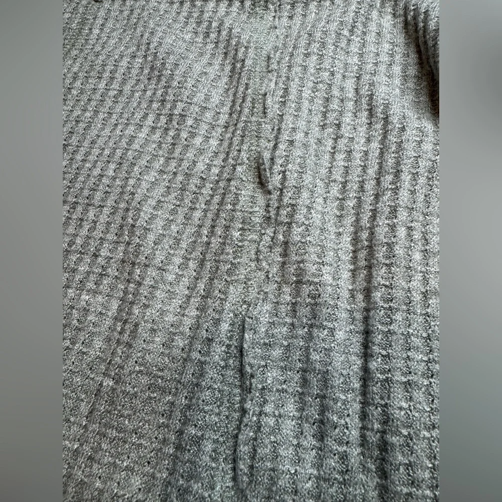 Altar'd State Sage Waffle Knit Lightweight T/Sweater
